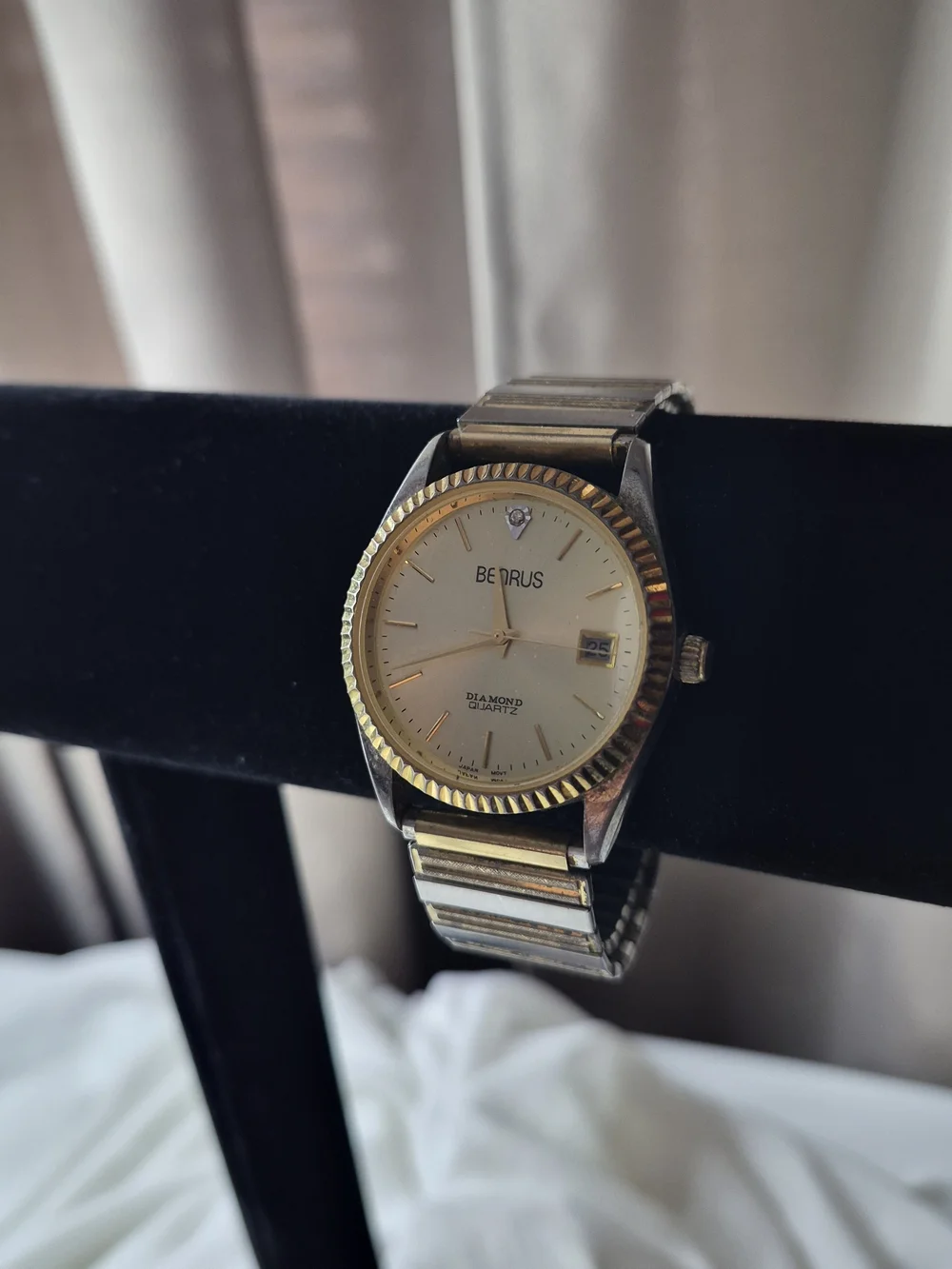 Benrus Two-Tone Gold Dial Men’s Date Watch